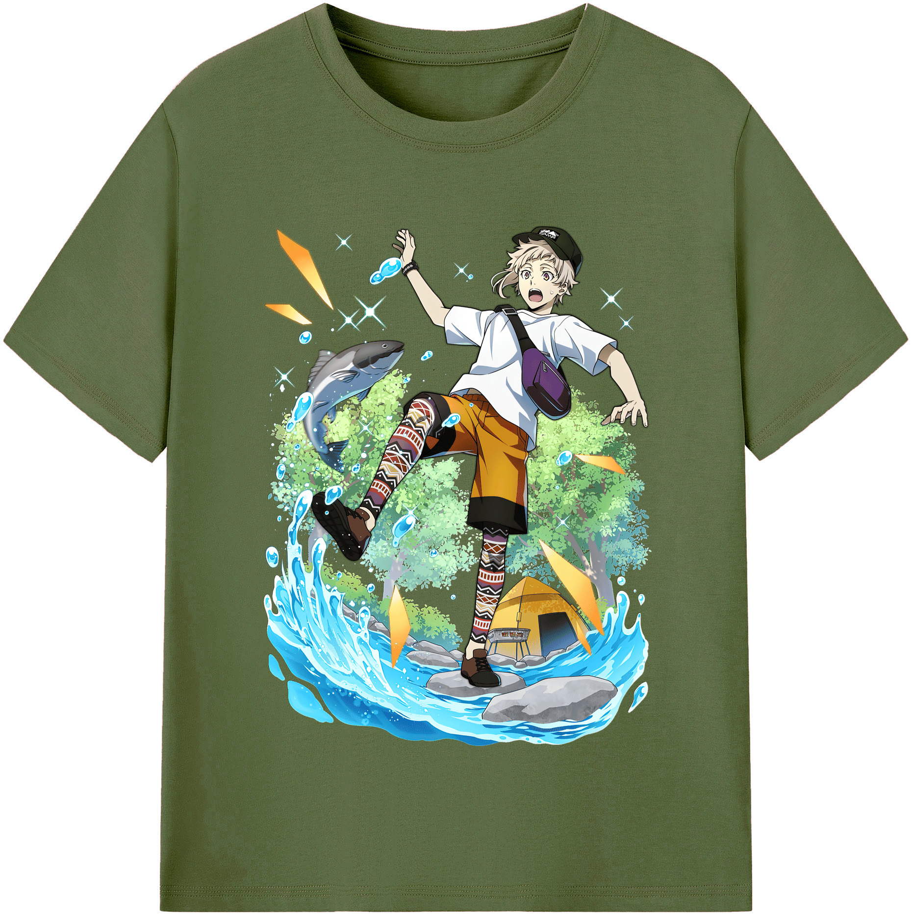 （画像用） 文豪ストレイドッグス Bungo Stray Dogs 綿100％半袖Tシャツ（フロントプリント）